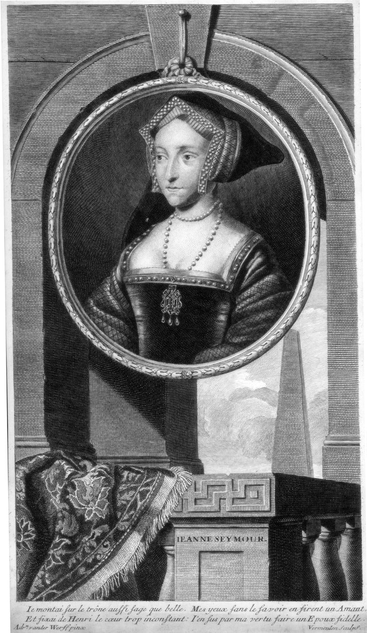 Jane Seymour, królowa Anglii i trzecia żona Henryka VIII. autorstwa Cornelis Vermeulen