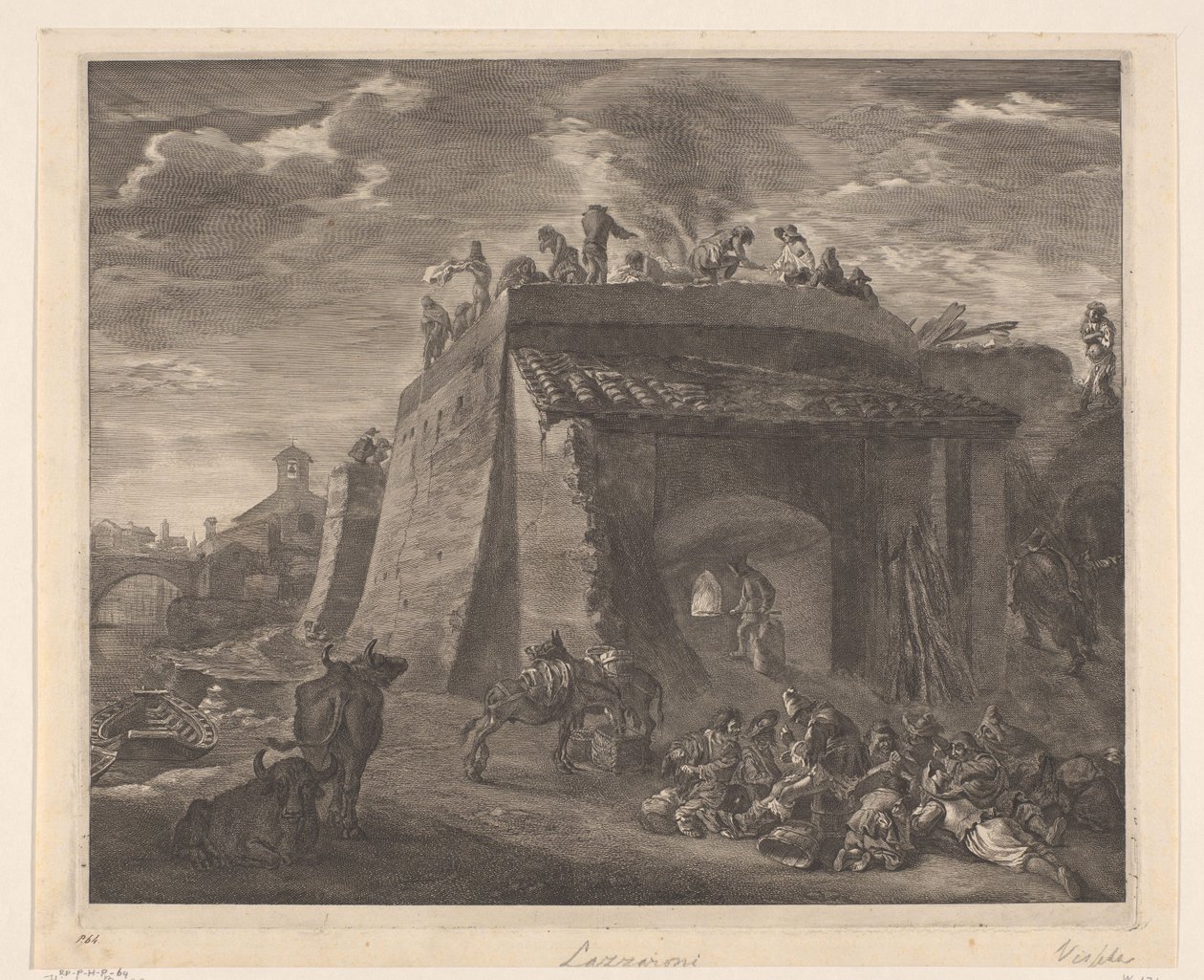 Grote kalkoven Chelatacje (tytuł serii) autorstwa Cornelis Visscher (II)