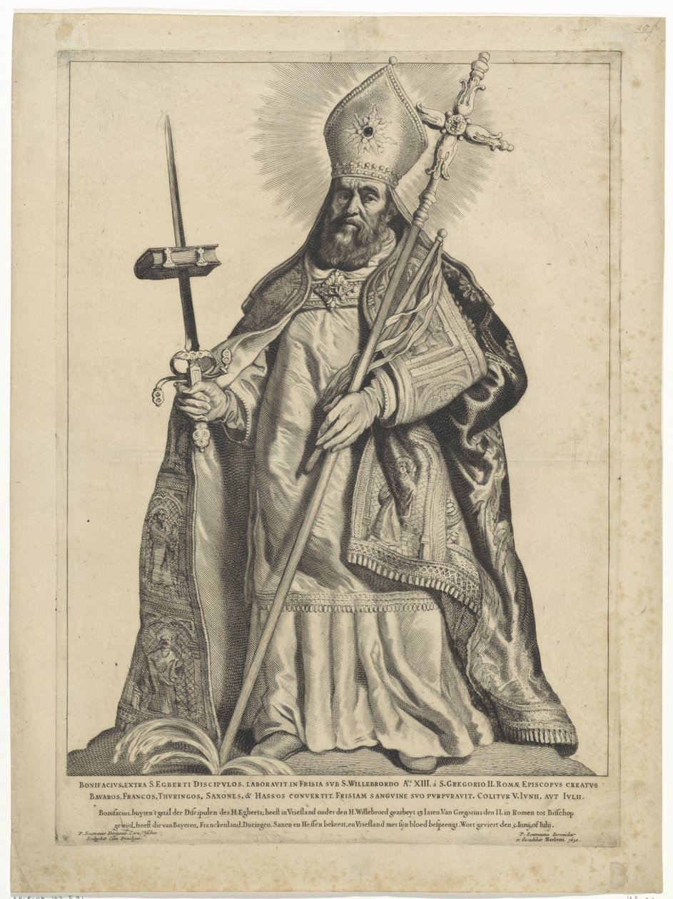 H. Bonifacy Holenderscy święci (tytuł serii) autorstwa Cornelis Visscher (II)