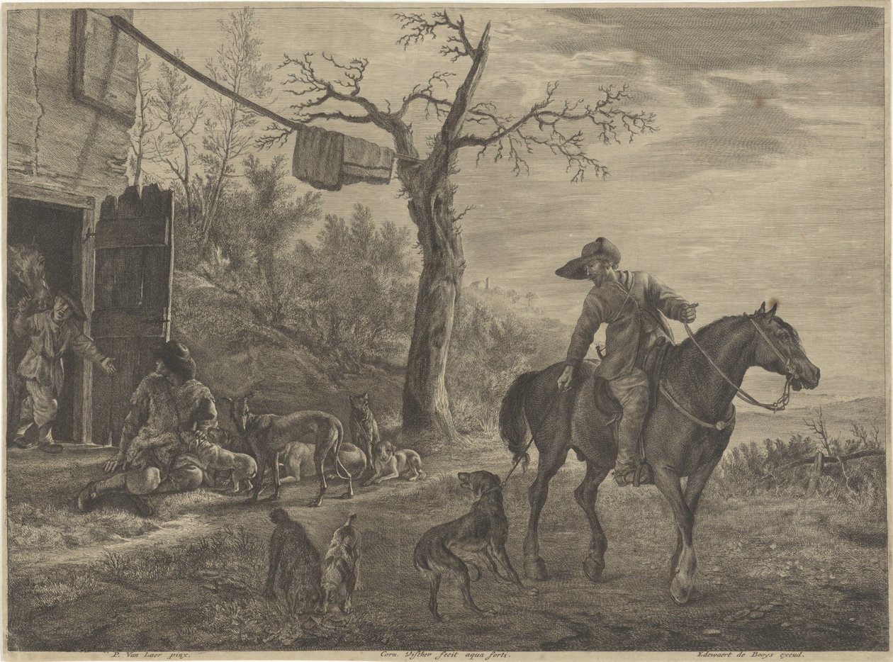 myśliwi autorstwa Cornelis Visscher (II)