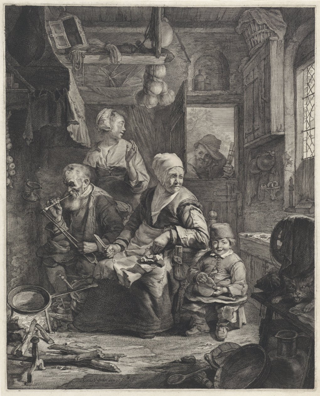 naleśnikarka autorstwa Cornelis Visscher (II)