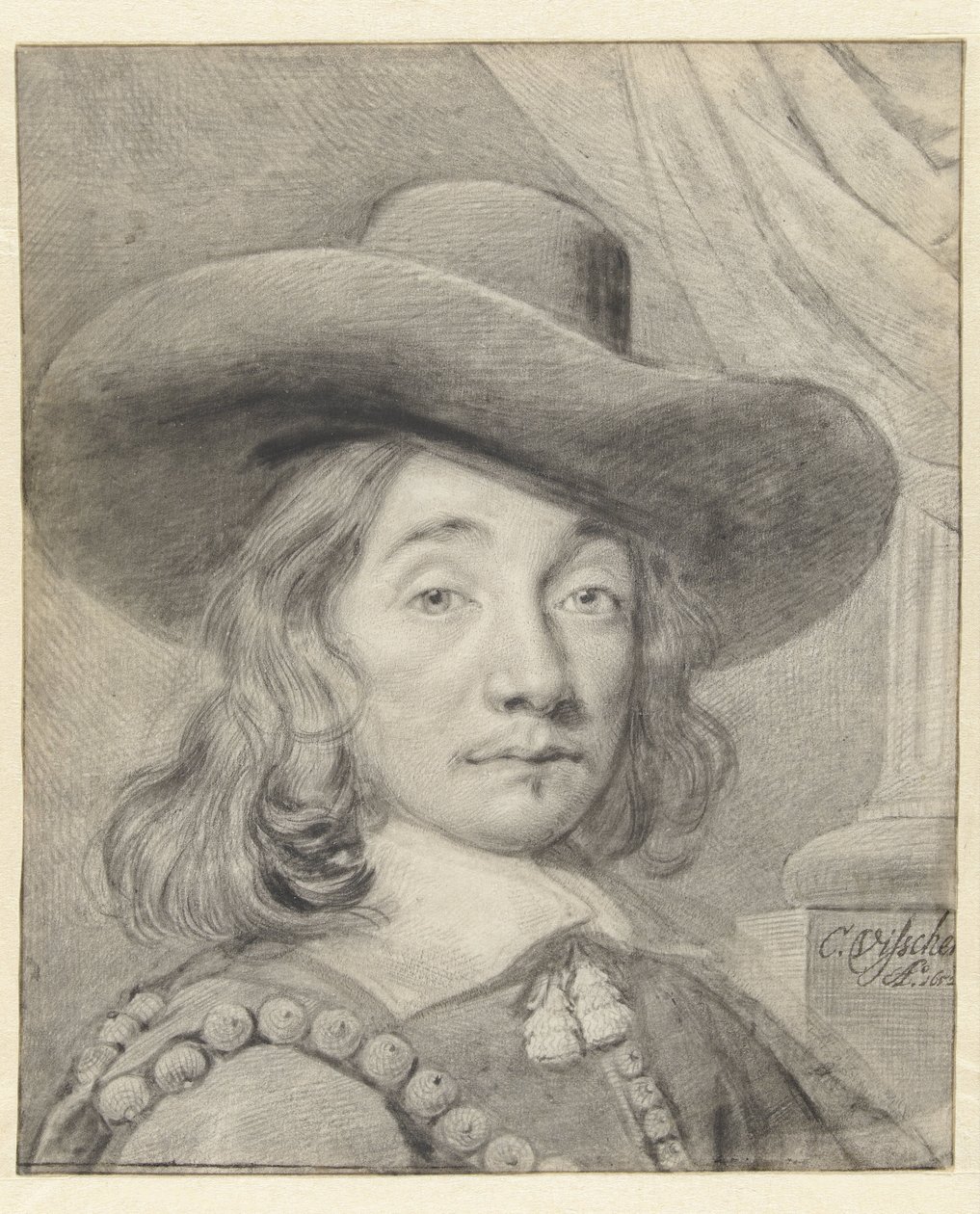 Autoportret w kapeluszu autorstwa Cornelis Visscher (II)