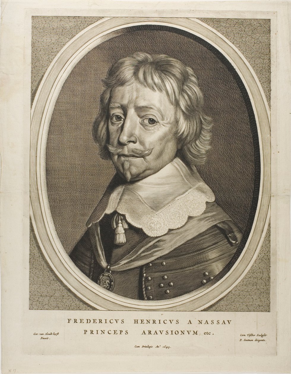 Fryderyk Henryk, książę Oranii, z Dziewięciu portretów autorstwa Cornelis Visscher