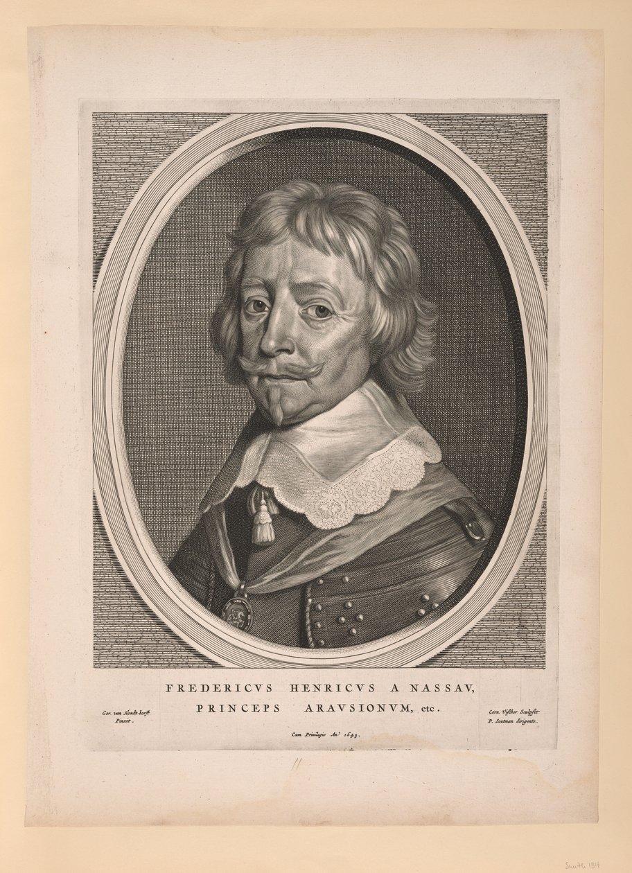 Fryderyk Henryk, książę Oranii, z Dziewięciu portretów autorstwa Cornelis Visscher