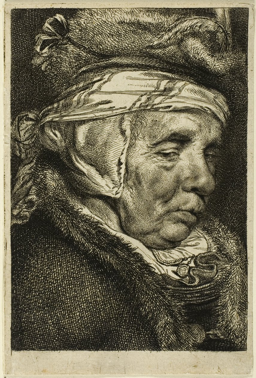 Głowa starej kobiety autorstwa Cornelis Visscher