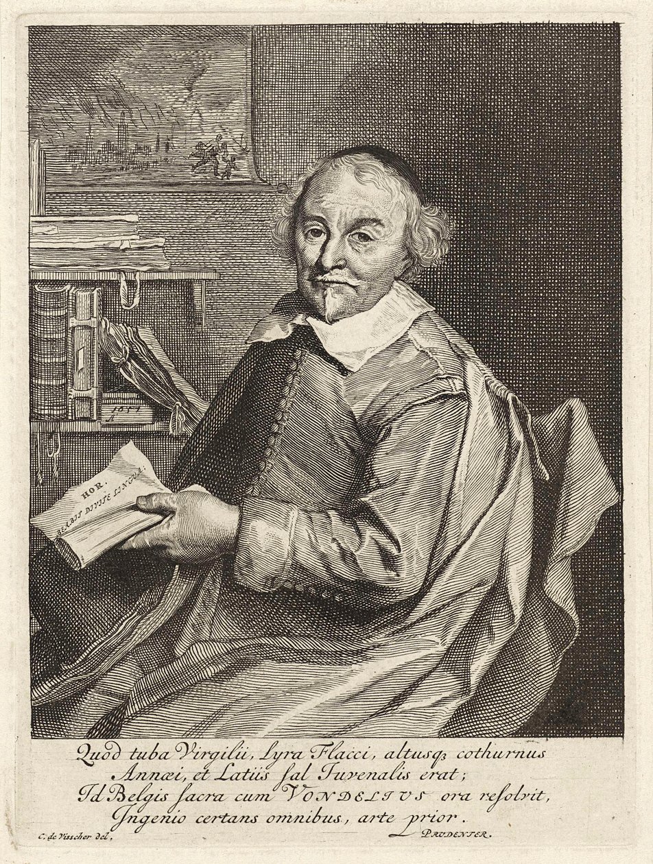 Joost van den Vondel, wyd. 1657 autorstwa Cornelis Visscher