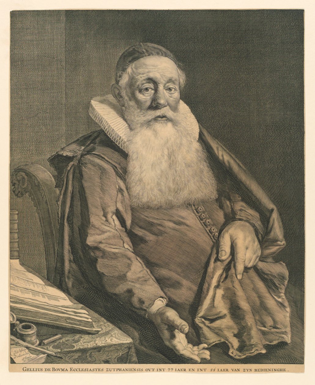 Portret Gelliusa de Bouma autorstwa Cornelis Visscher