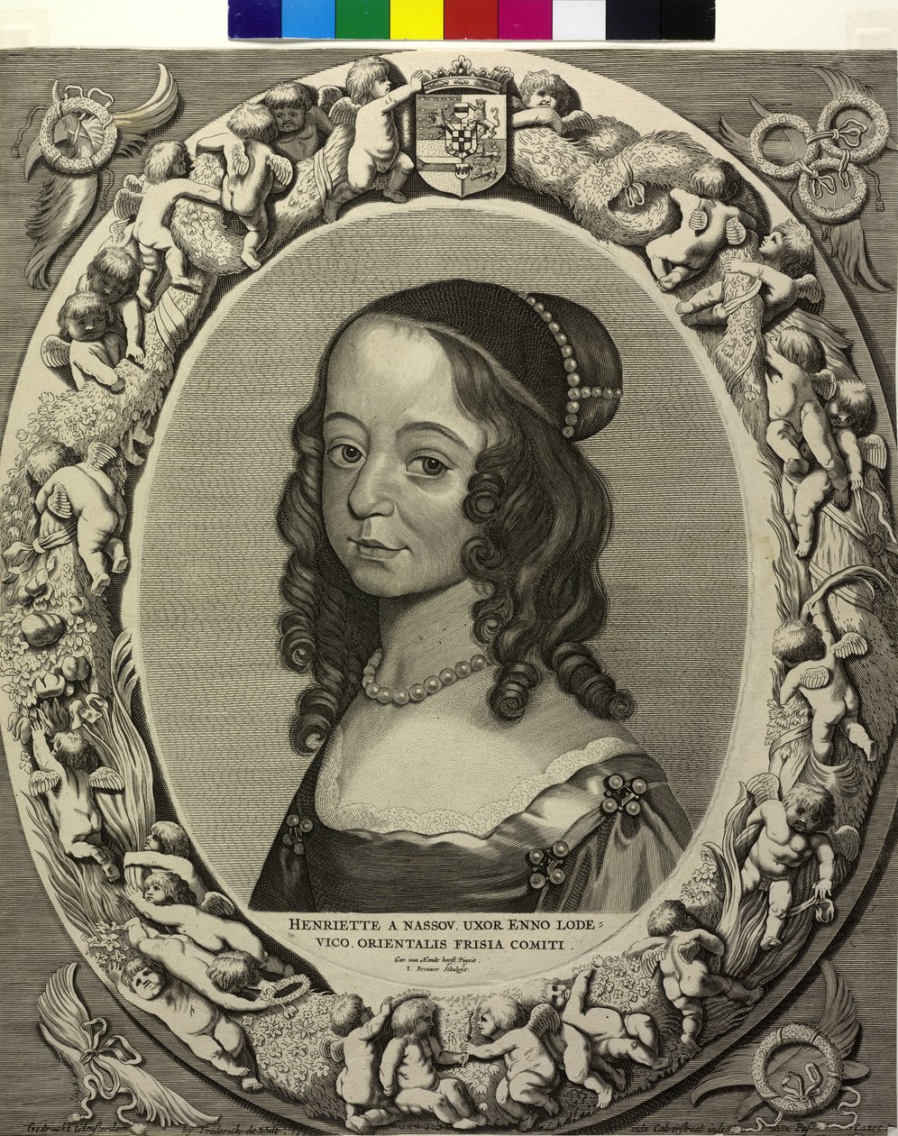 Księżniczka Oranii Henriette Katharina autorstwa Cornelis Visscher