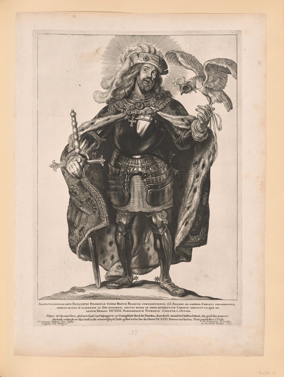 Święty Bavo, ze świętych północnych i południowych Niderlandów autorstwa Cornelis Visscher