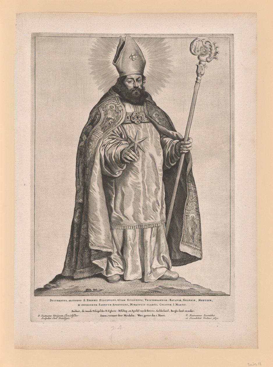 Święty Fryderyk z Utrechtu, ze Świętych Niderlandów Północnych i Południowych autorstwa Cornelis Visscher