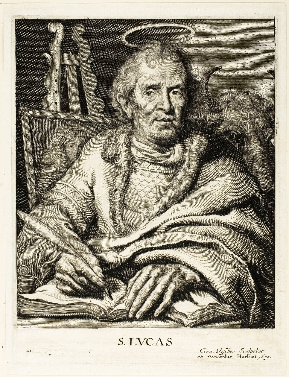 Święty Łukasz autorstwa Cornelis Visscher
