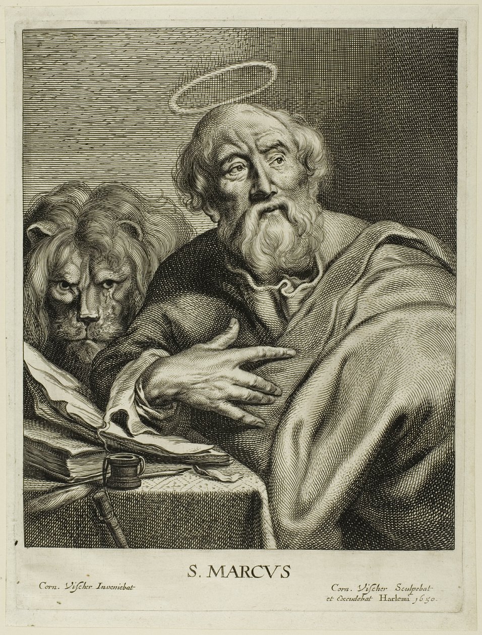 Święty Marek, z Czterech Ewangelistów autorstwa Cornelis Visscher