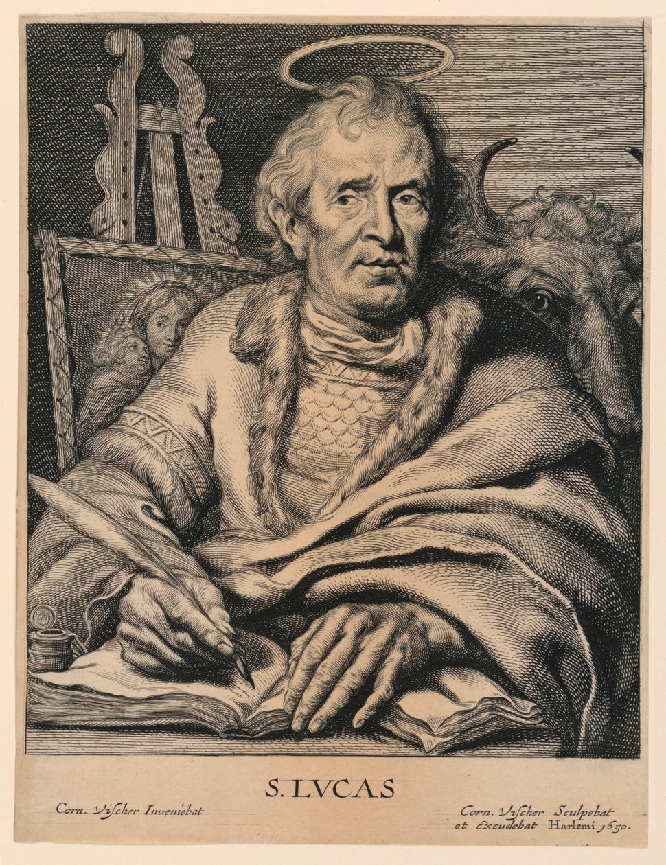 Św. Łukasz (S. Lvcas) autorstwa Cornelis Visscher