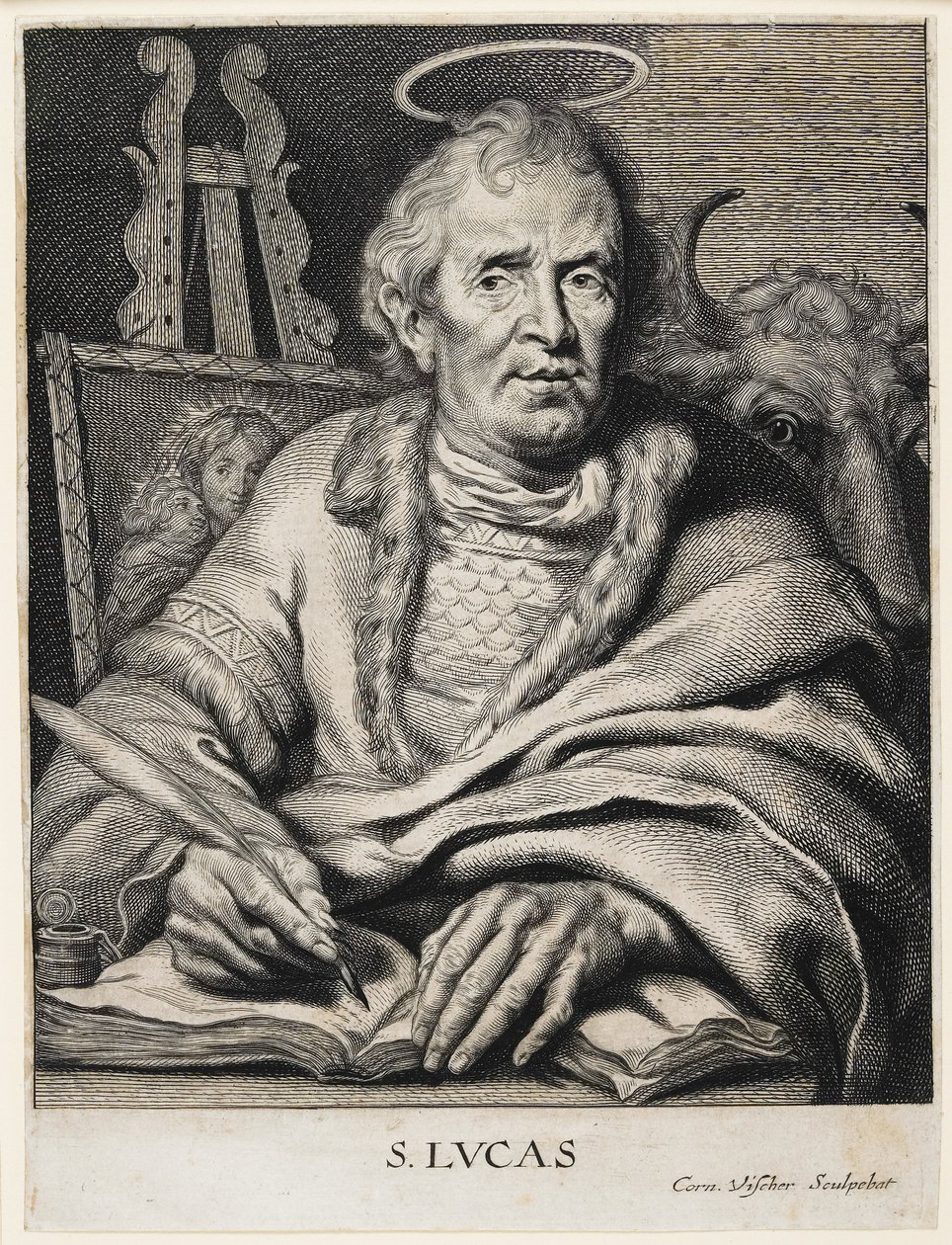 Św. Łukasza autorstwa Cornelis Visscher