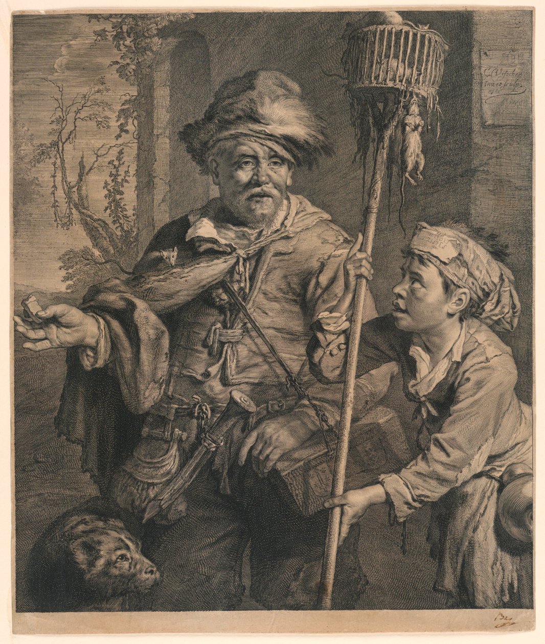 Łapacz szczurów autorstwa Cornelis Visscher