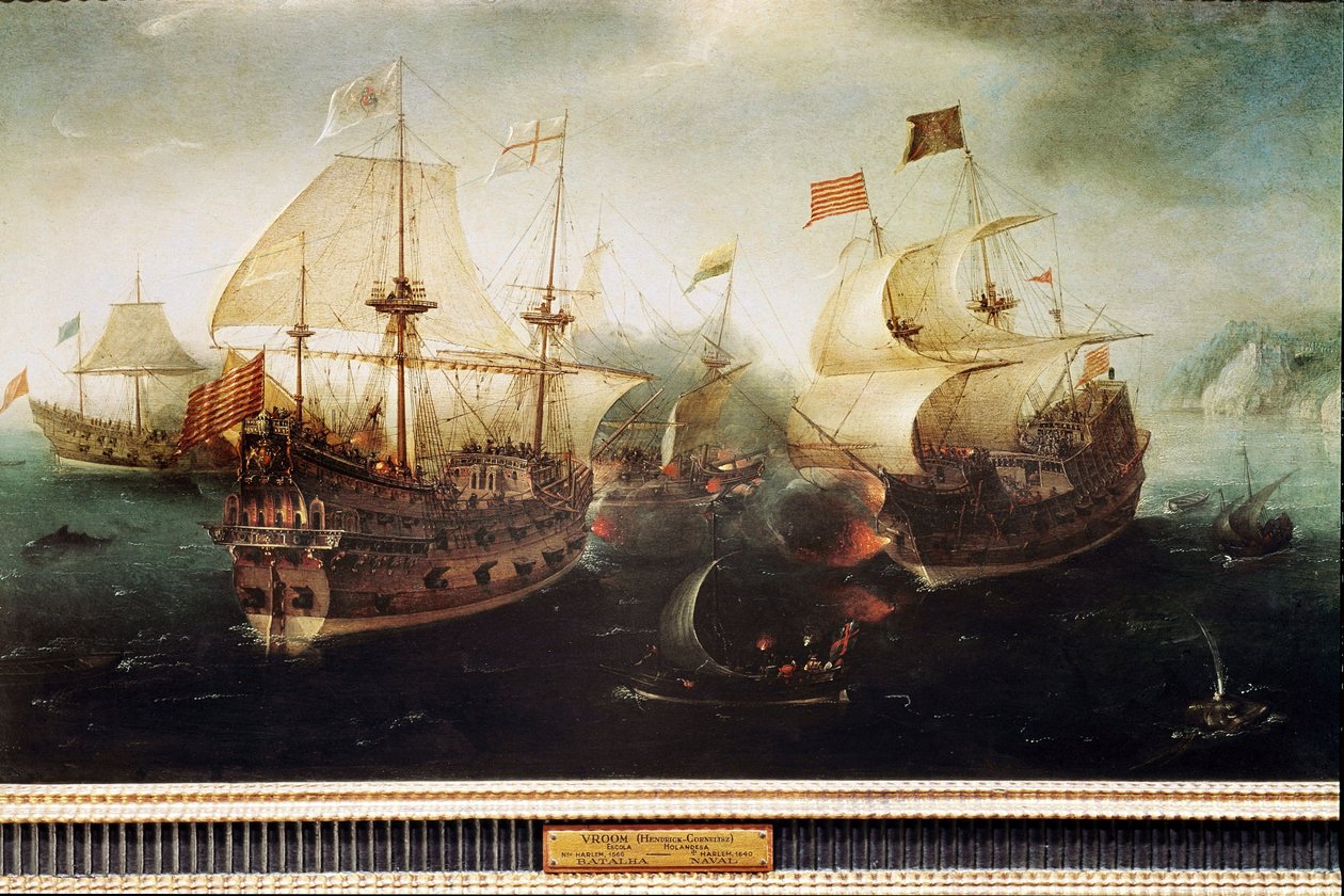 Scena bitwy morskiej (malarstwo autorstwa Hendrick Cornelisz. Vroom