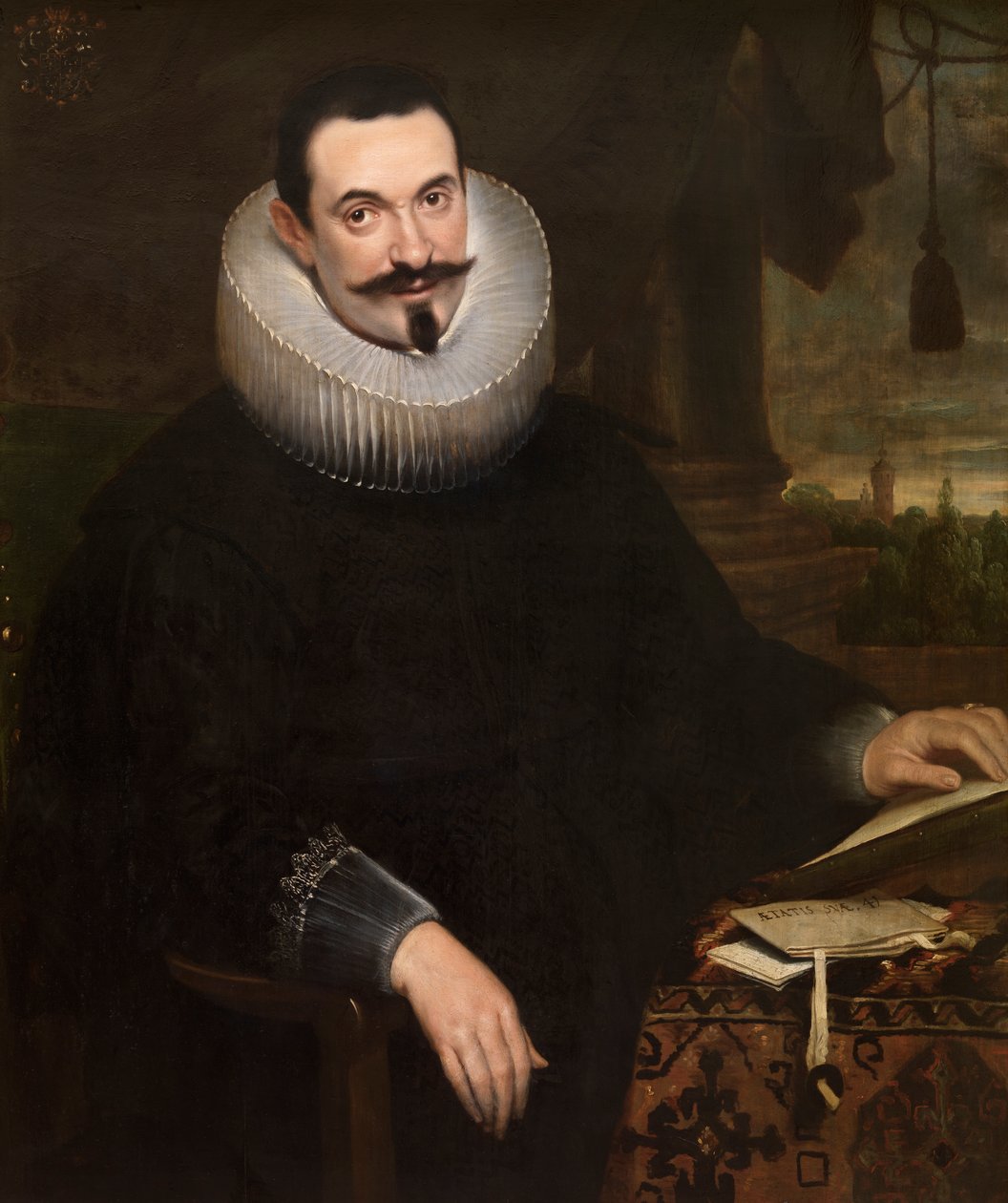 Barthel van den Berghe, notariusz (olej na płótnie) (para do 471108) autorstwa Cornelis de (attr. to) Vos