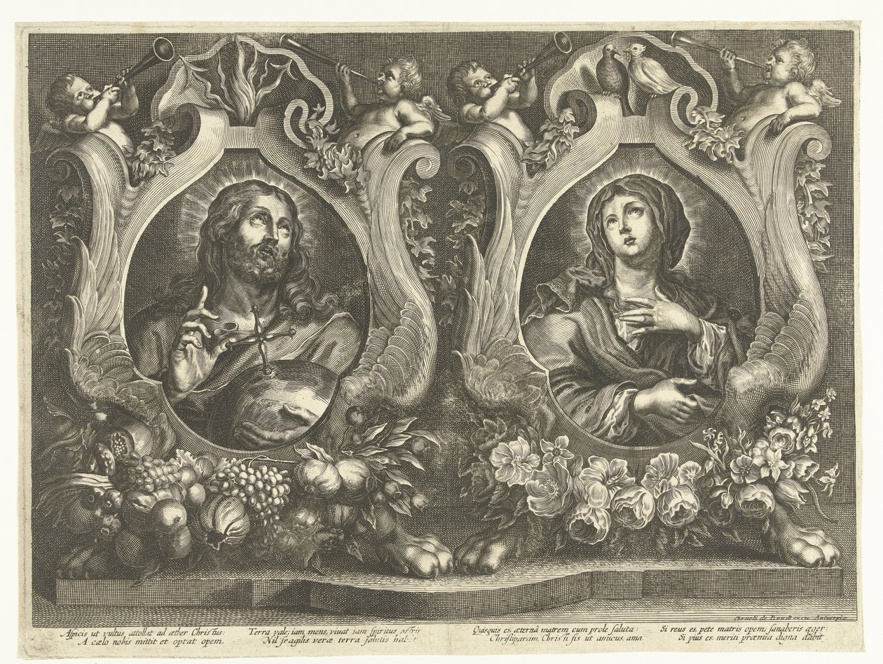 Chrystus i Maryja autorstwa Cornelis de Bout (possibly)