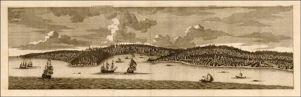 Widok Konstantynopola z 1698 roku autorstwa Cornelisa De Bruyna autorstwa Cornelis de Bruijn