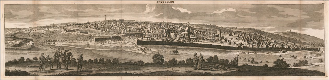 Widok Jerozolimy z 1698 roku autorstwa Cornelisa De Bruyna autorstwa Cornelis de Bruijn