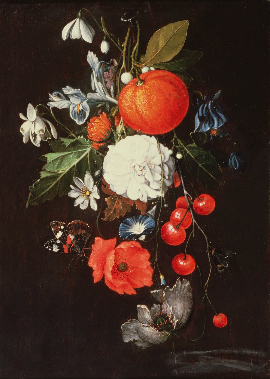 Martwa natura z owocami i kwiatami autorstwa Cornelis de Heem
