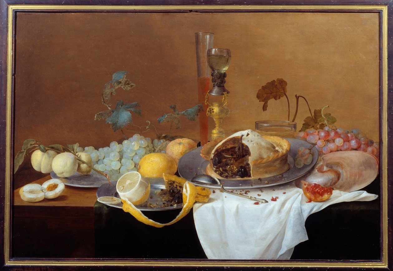 Martwa natura z obrazem pate autorstwa Cornelisa de Heema (1631-1695) Nantes z XVII wieku, Musee des Beaux Arts autorstwa Cornelis de Heem