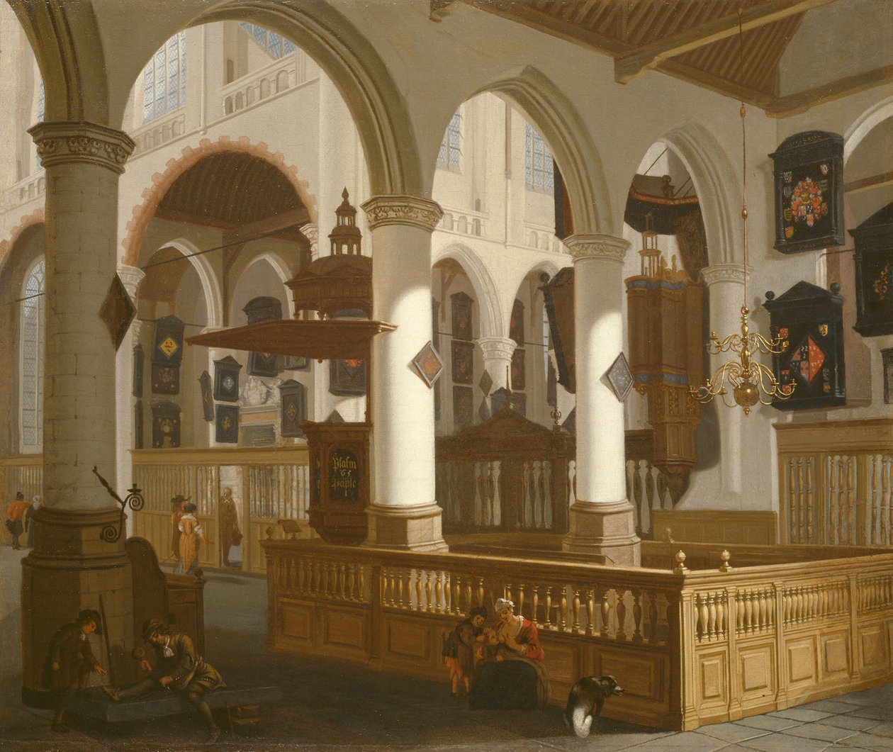 Stary Kościół, Delft autorstwa Cornelis de Man