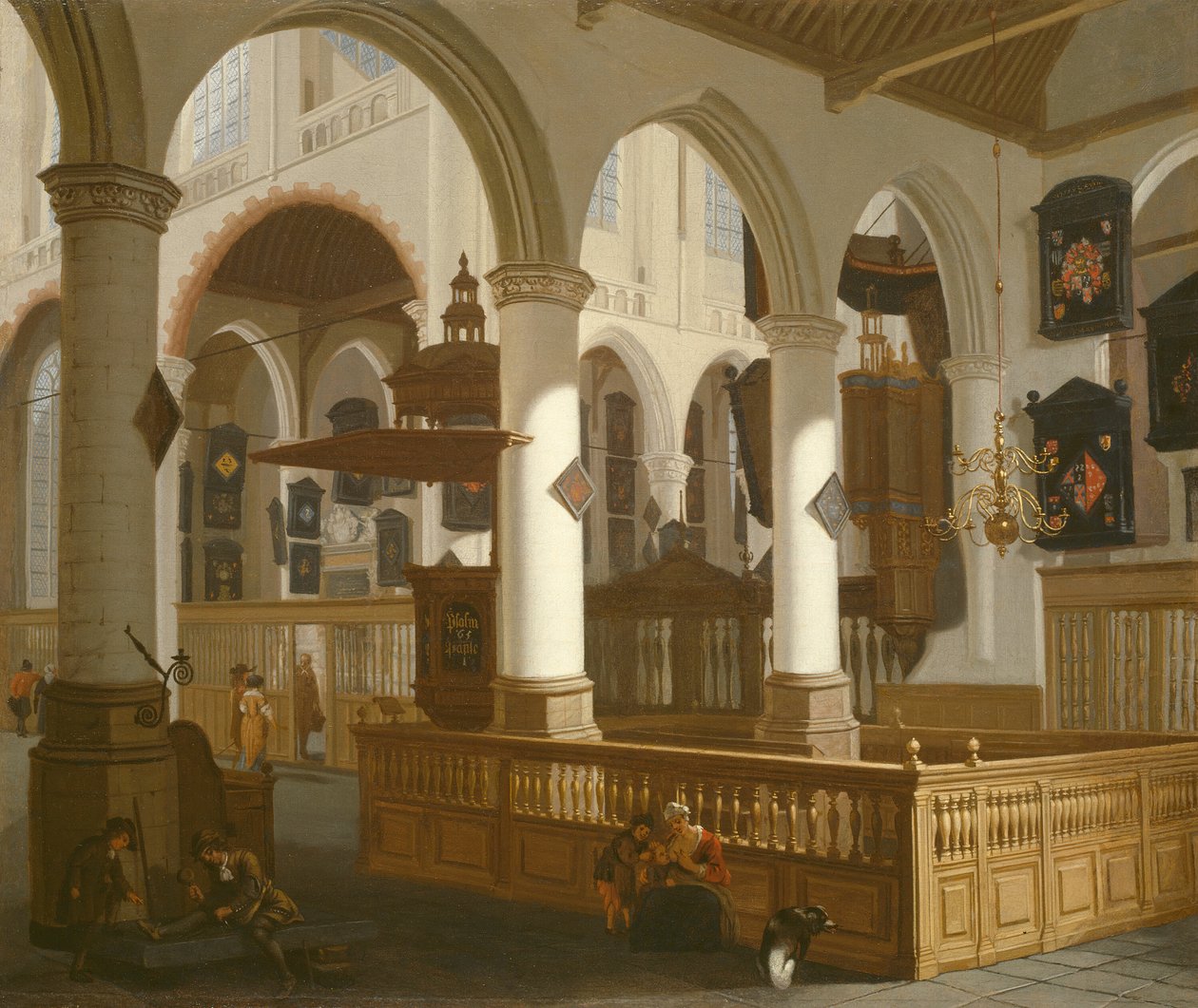 Stary Kościół, Delft, 166070. autorstwa Cornelis de Man