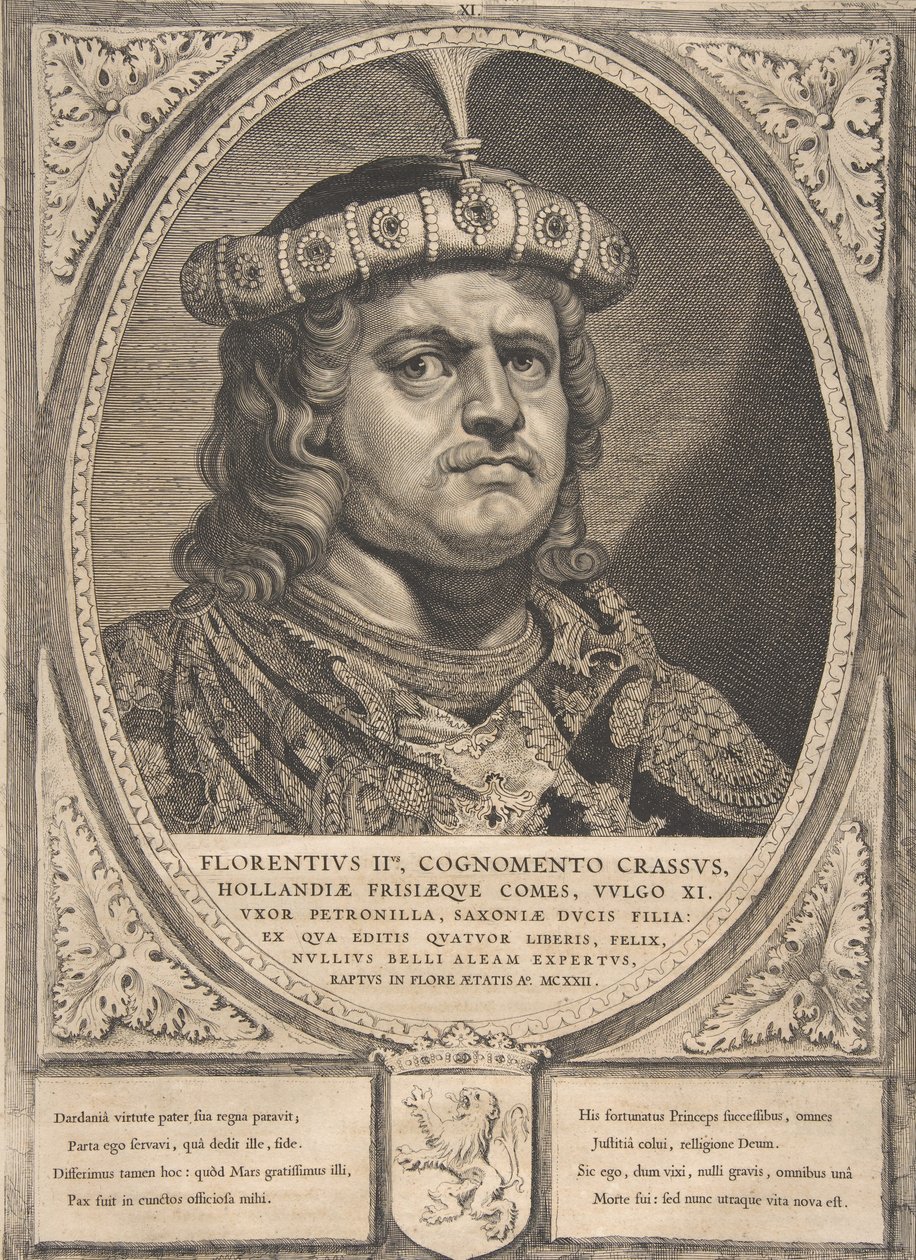 Floris II z serii Counts and Countesses of Holland, Zeeland i West Frisia, autorstwa Cornelis de Visscher