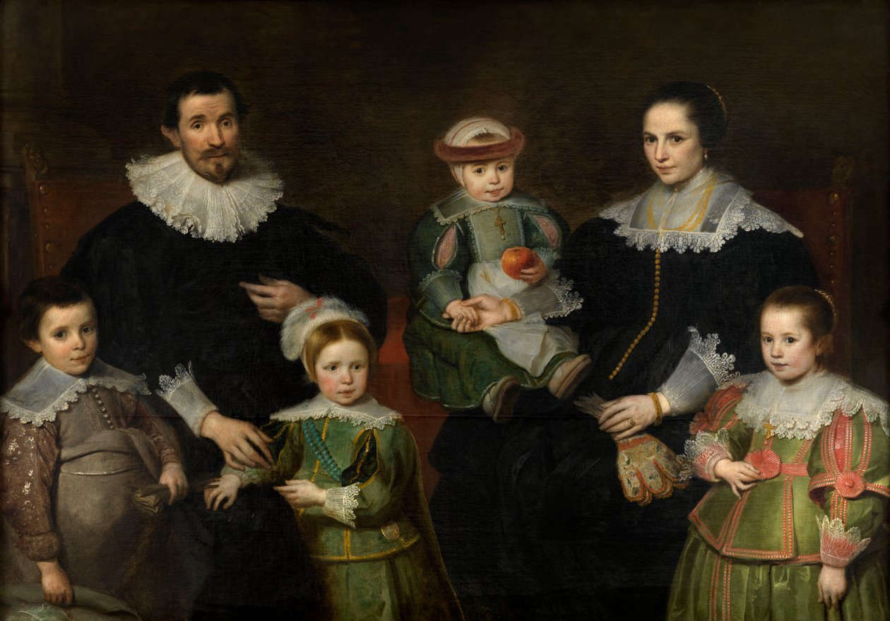 Portret rodzinny, ok. 1630-35 (olej na płótnie) autorstwa Cornelis de Vos