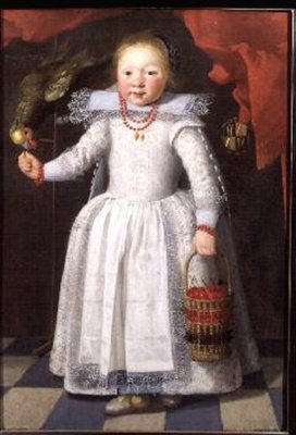 Mała dziewczynka z papugą autorstwa Cornelis de Vos