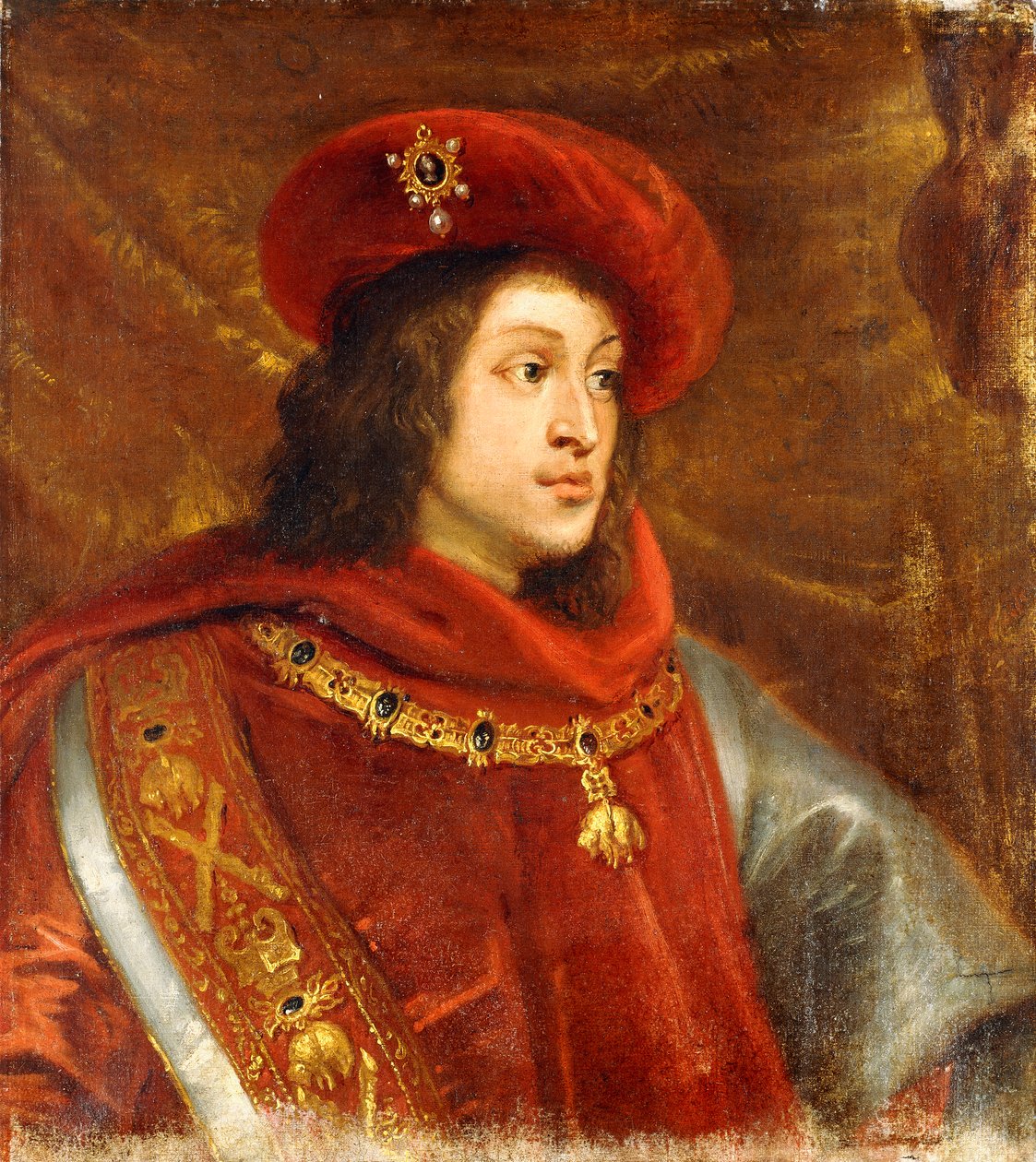 Portret Filipa I Hiszpańskiego, do popiersia, noszącego Order Złotego Runa, autorstwa Cornelis de Vos