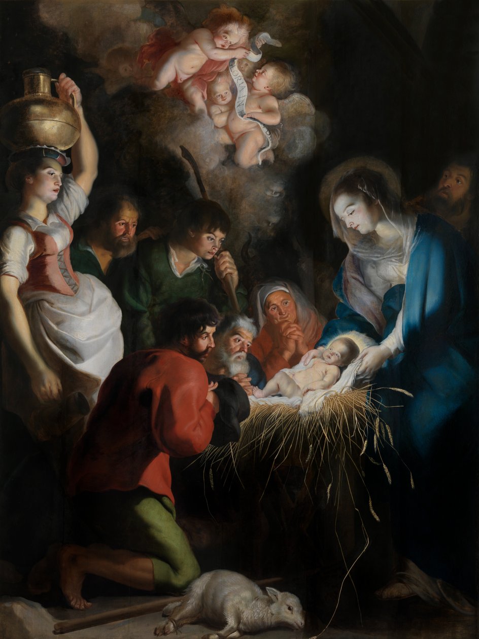 Narodziny Chrystusa (olej na desce) autorstwa Cornelis de Vos