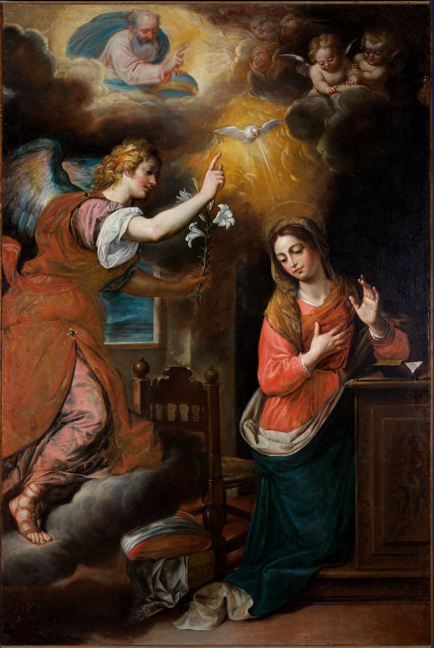 Zwiastowanie, po 1600 (olej na płótnie) autorstwa Cornelis de Wael