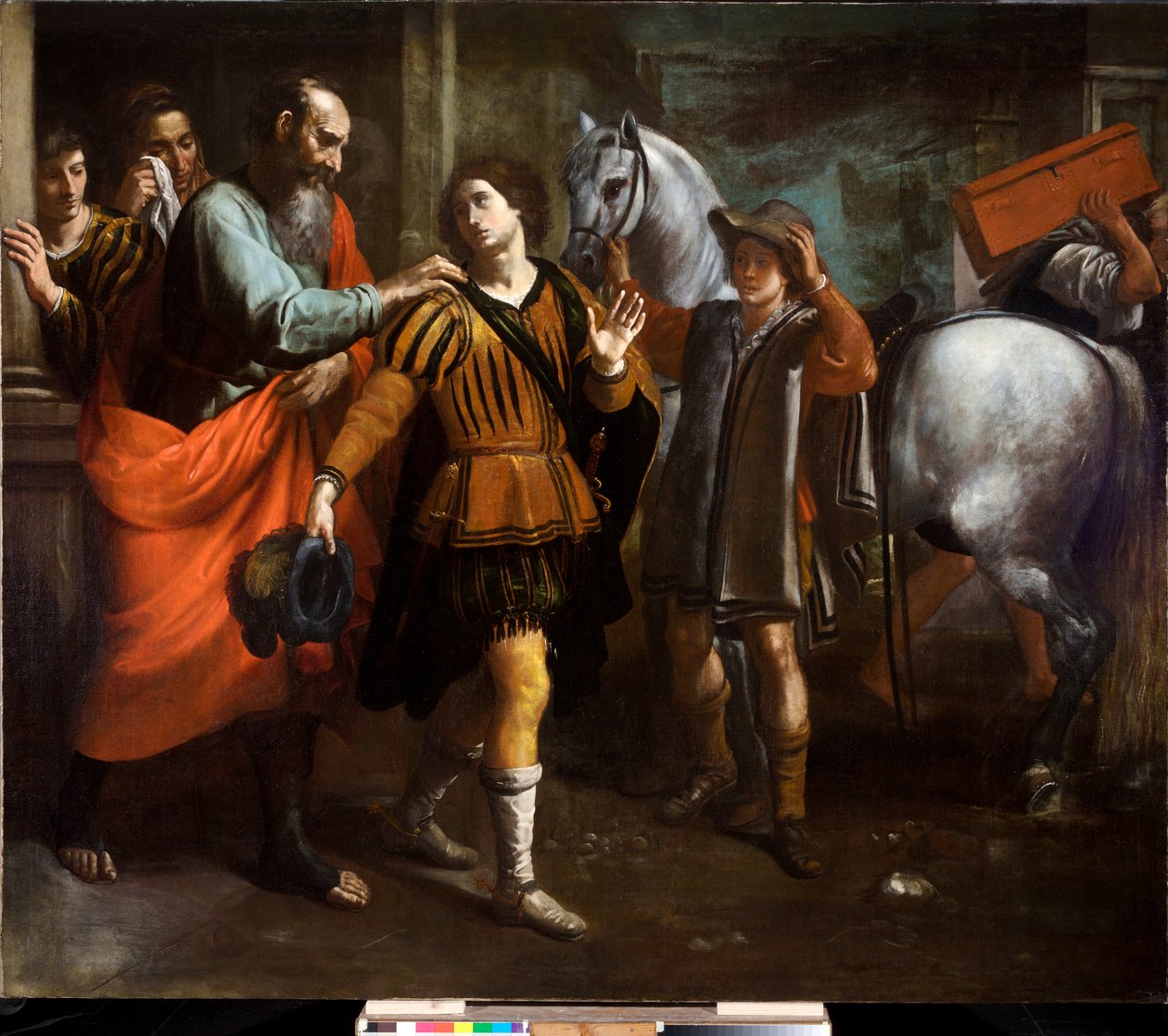 Odejście syna marnotrawnego, ok. 1650 r. (olej na płótnie) autorstwa Cornelis de Wael