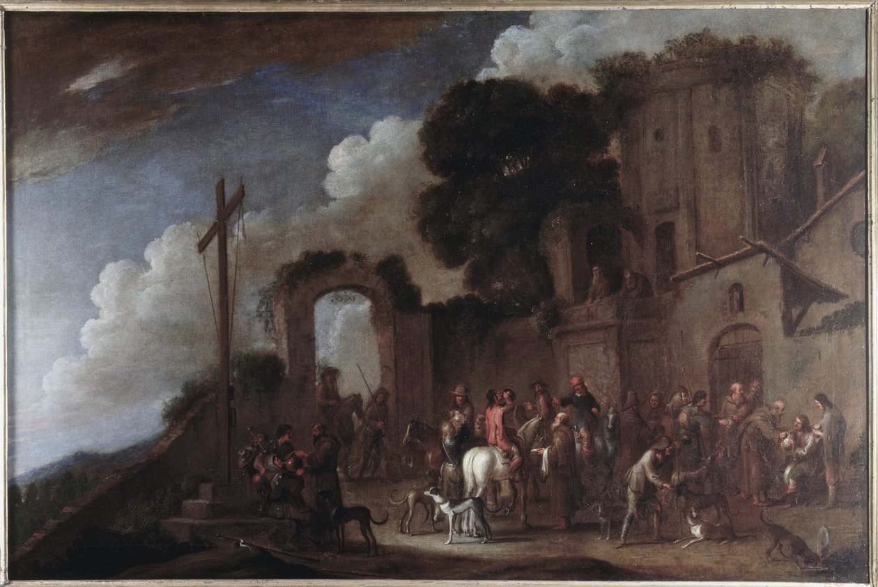 Siedem uczynków miłosierdzia względem ciała (Uczynki miłosierdzia): napoić spragnionych (napoić spragnionych) (ec flam) po 1625 r. autorstwa Cornelis de Wael
