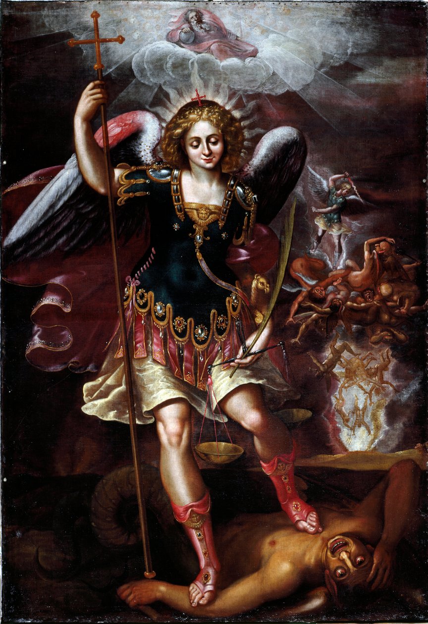 Archanioł Święty Michał (olej na drewnie) autorstwa Cornelis de Wael