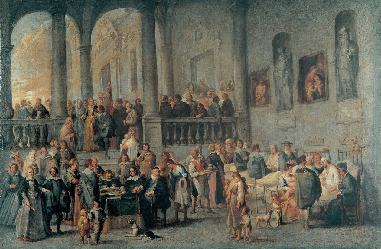 Wizyta u chorych autorstwa Waela, Cornelisa (1592-1667). Olej na płótnie, format 99x152, ok. 1640, Muzeum Strada Nuova, Genua autorstwa Cornelis de Wael