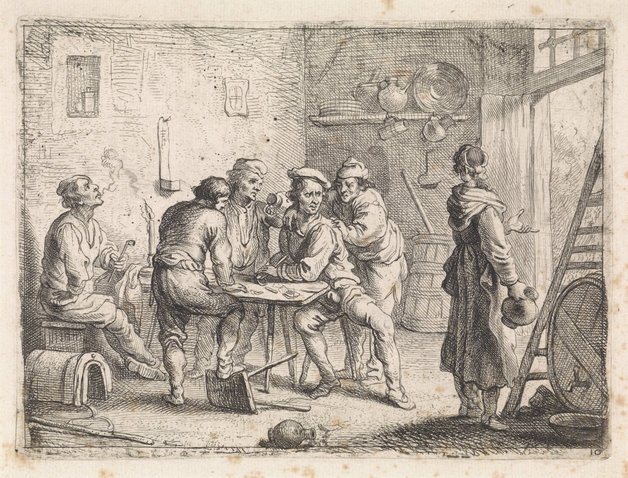 Kobieta opuszcza gospodę autorstwa Cornelis de Wael