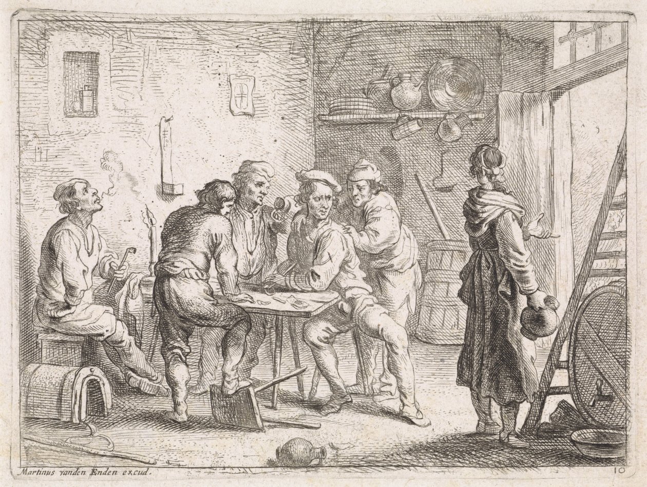 Kobieta opuszcza gospodę autorstwa Cornelis de Wael