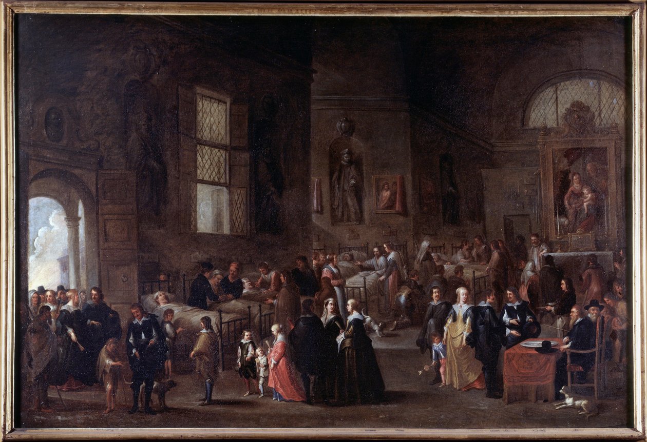 Uczynki miłosierdzia: odwiedzać chorych autorstwa Cornelis de Wael