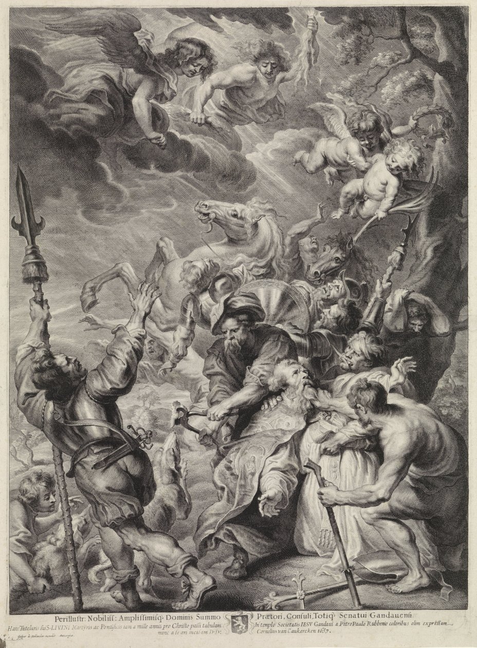 Tortura św. Liwina autorstwa Cornelis van Caukercken