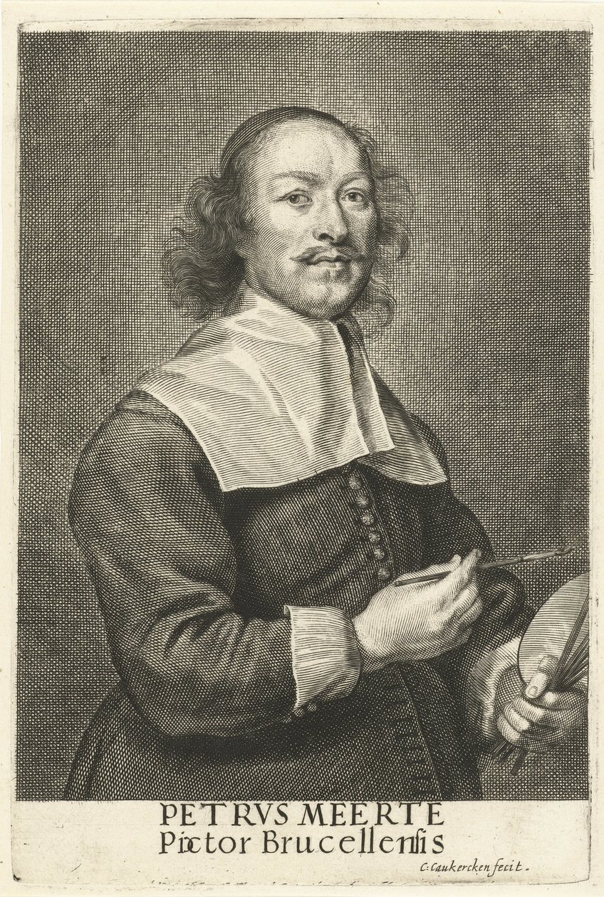 Portret malarza Petrusa Meerte autorstwa Cornelis van Caukercken