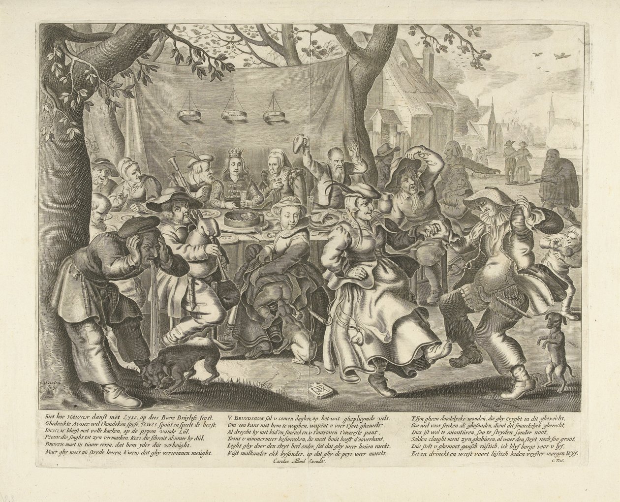 Ślub rolnika autorstwa Cornelis van Dalen (I)