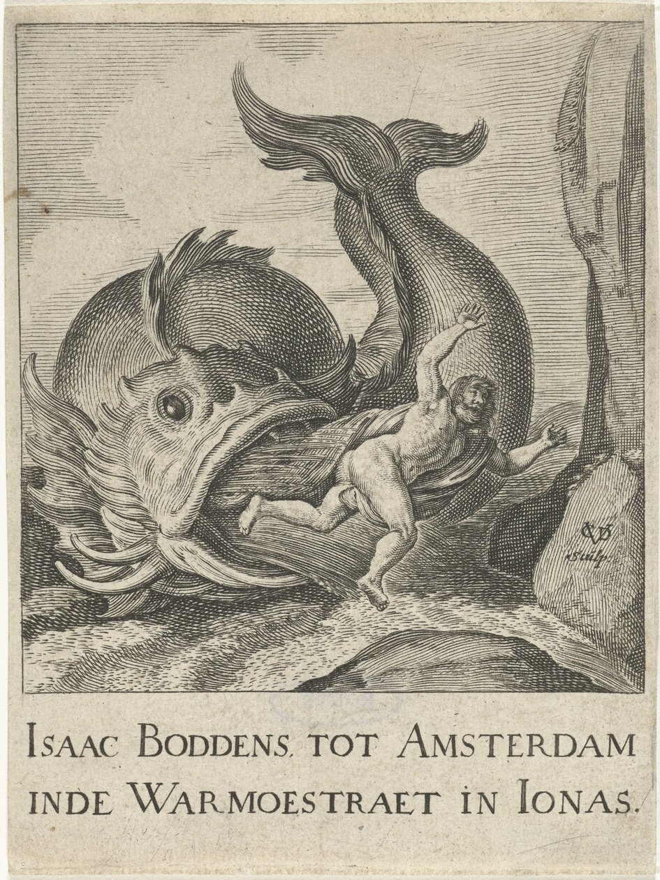 Jonasz wypluł przy wielorybie autorstwa Cornelis van Dalen (I)