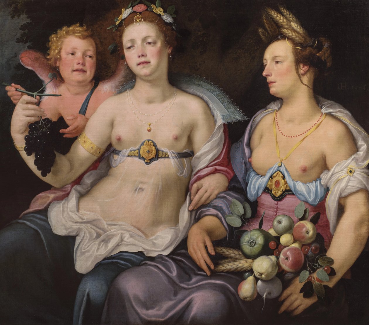 Wenus, Kupidyn i Ceres autorstwa Cornelis van Haarlem