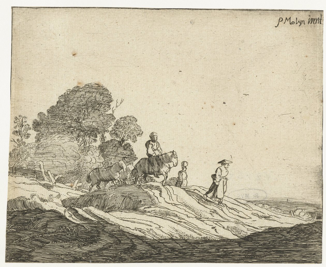Krajobraz z końmi Cztery krajobrazy (tytuł serii) autorstwa Cornelis van Kittensteyn (attributed to)