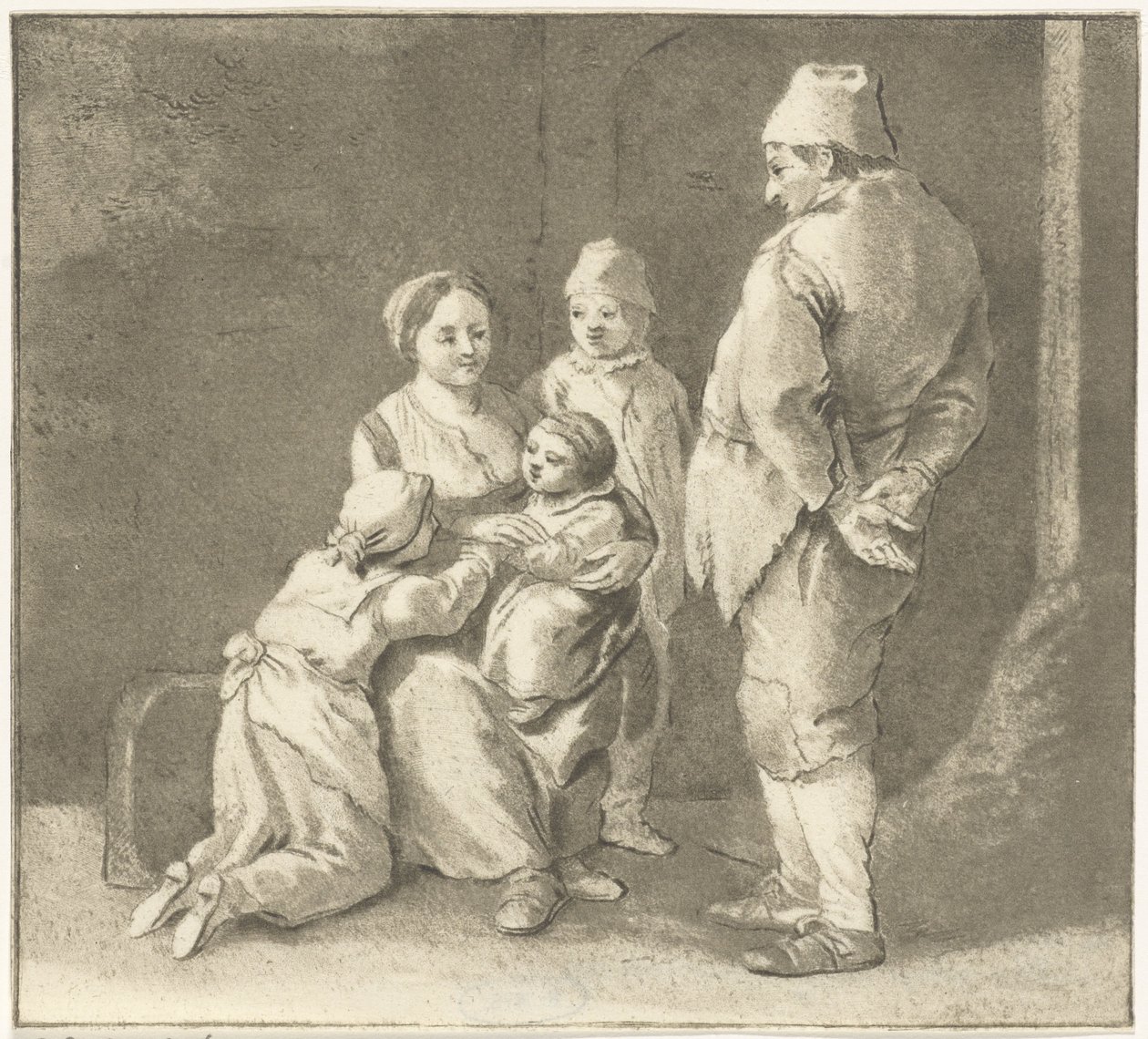 Grupa postaci autorstwa Cornelis van Noorde