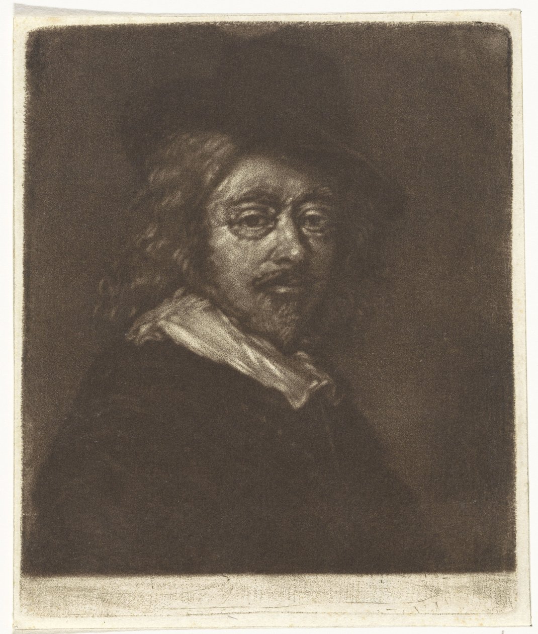 Portret Fransa Halsa w kapeluszu autorstwa Cornelis van Noorde