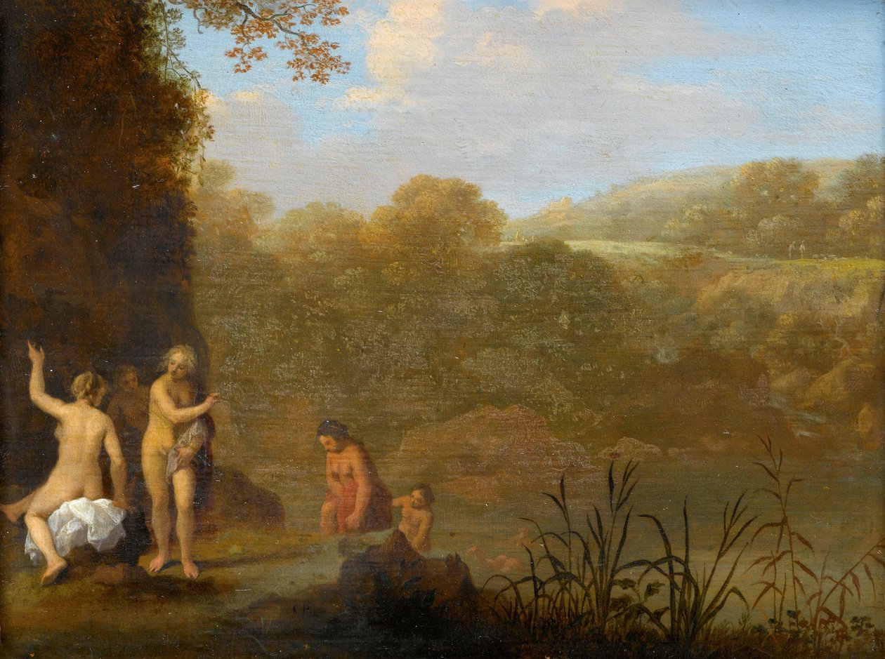 Kąpiel dziewczyny autorstwa Cornelis van Poelenburch